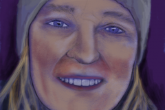 Portrait of TRK #2, 2016. Drawn on iPad mini.